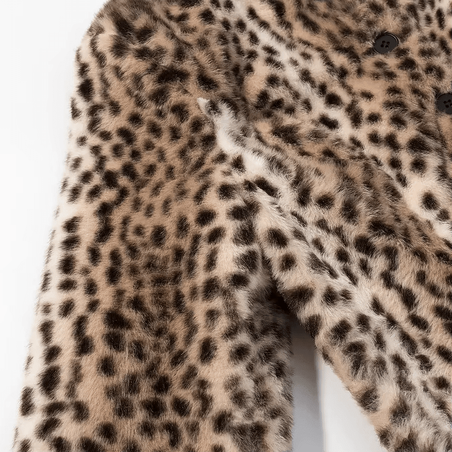 ZEYA - Katie Leopard Faux Fur Cropped Jacket