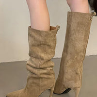 Bottes hautes en suédine Kendra
