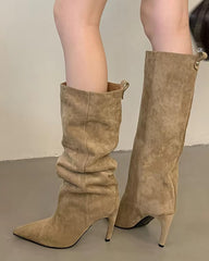 Kendra Suede Knee High Boots