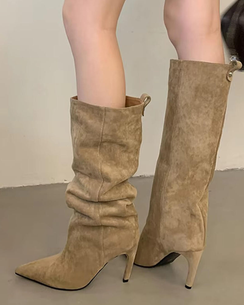 ZEYA - Kendra Suede Knee High Boots