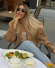 Veste Kesha en suédine à revers