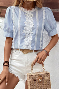 Blouse brodée à fleurs Lara