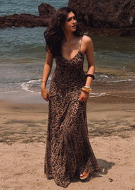 Lara Maxikleid mit Leopardenmuster