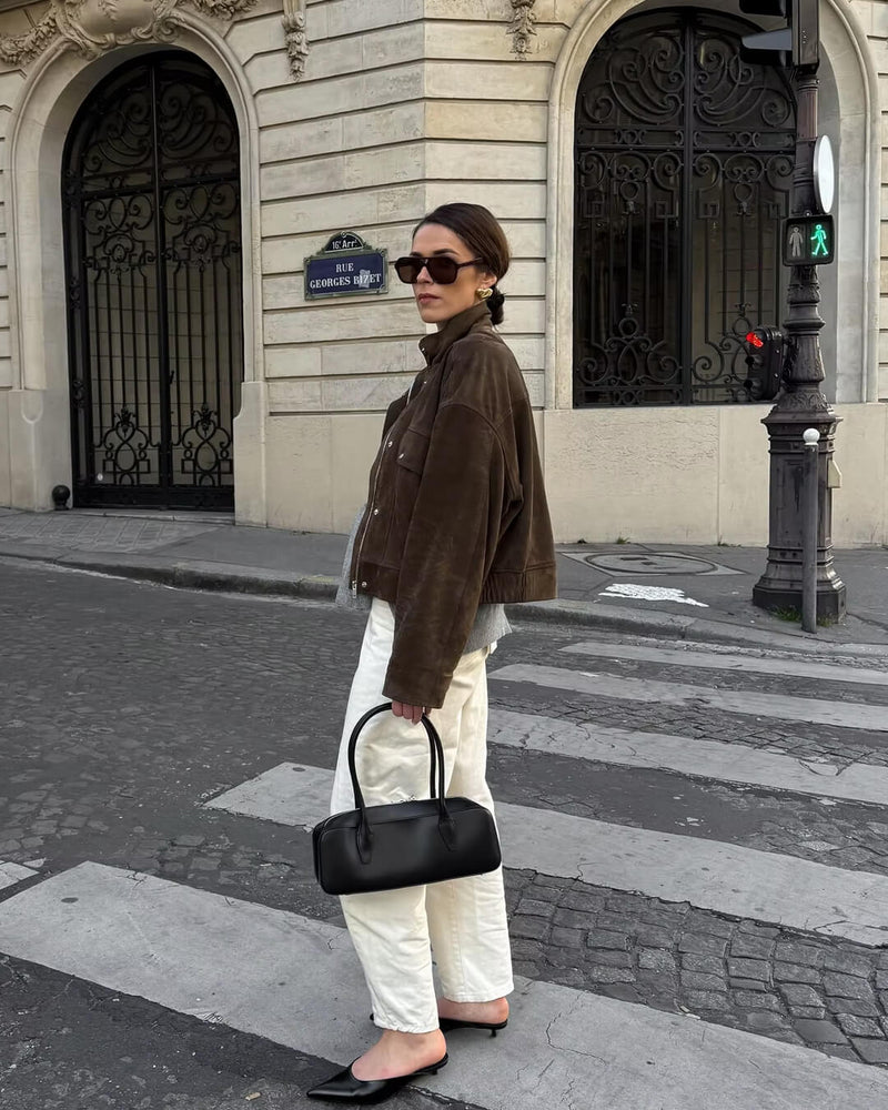 ZEYA - Laura Suede Bomber Jacket