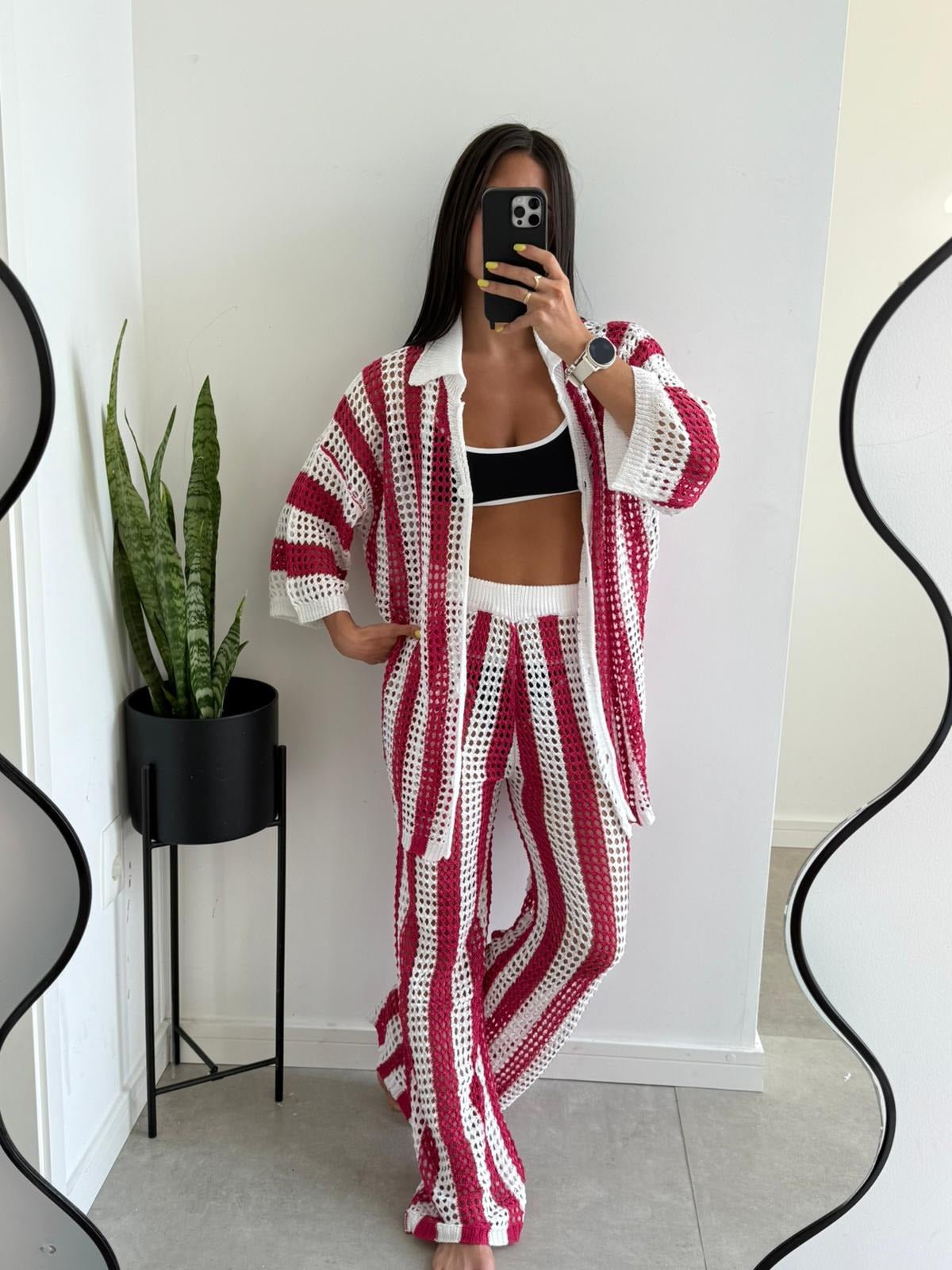 ZEYA - Layla Striped Crochet Co-Ord Set