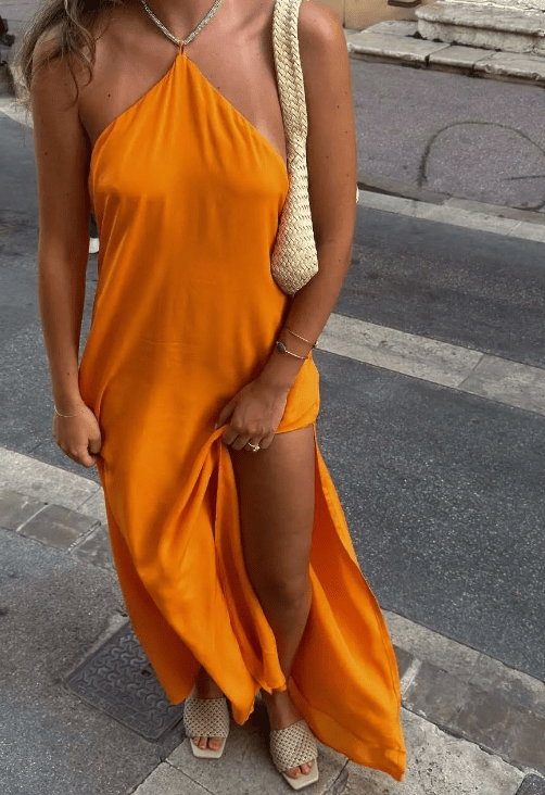 ZEYA - Leah Sequin Halter Maxi Dress