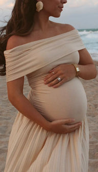 Leda fließendes Off-Shoulder-Kleid