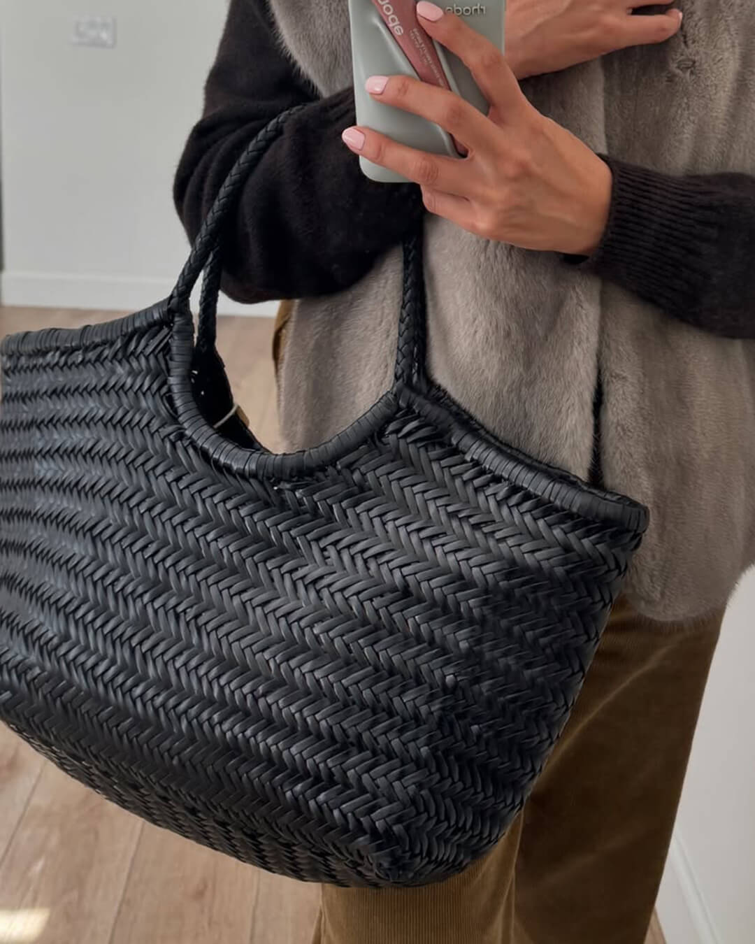 ZEYA - Leona Woven Faux Leather Bag
