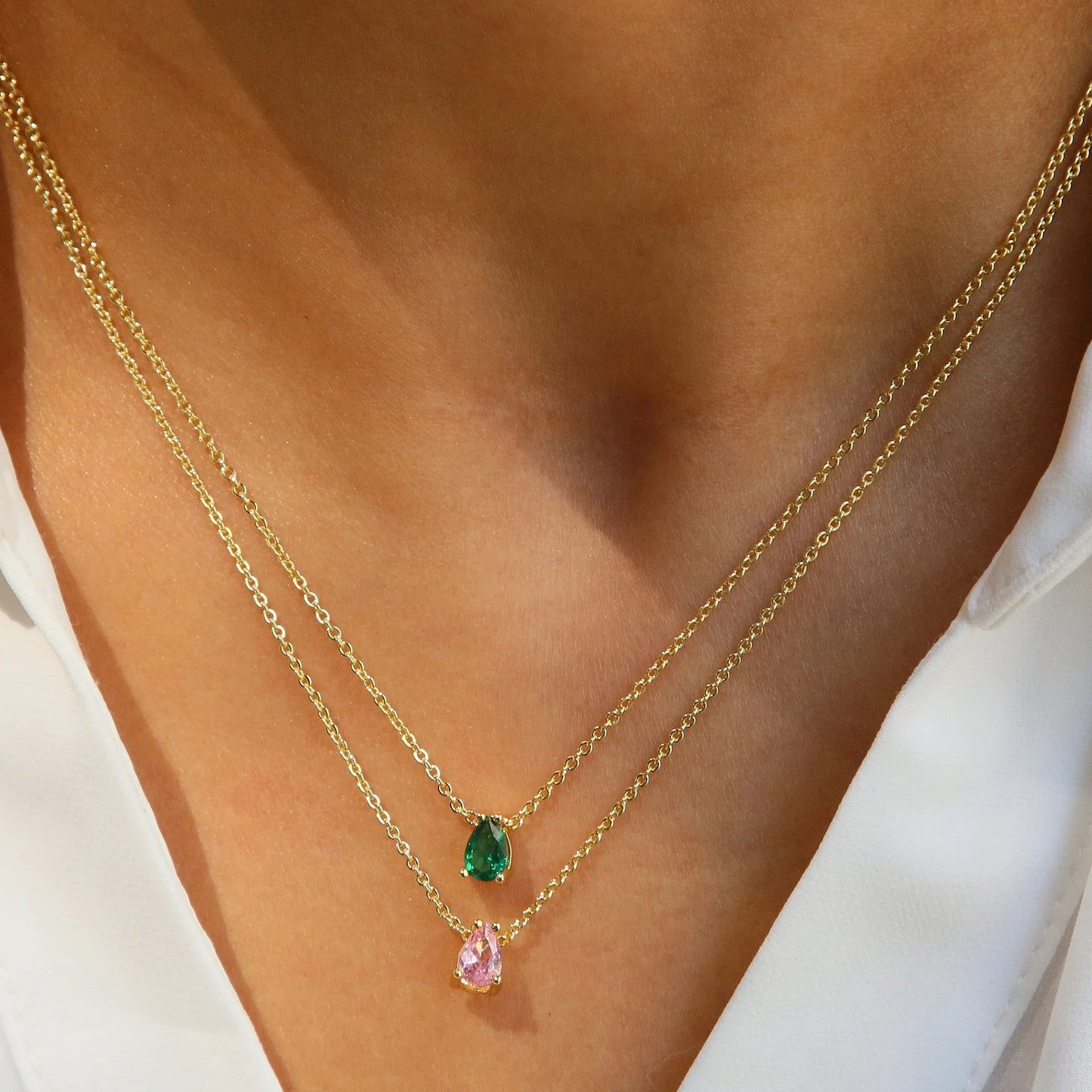 ZEYA - Lilith Teardrop Birthstone Necklace