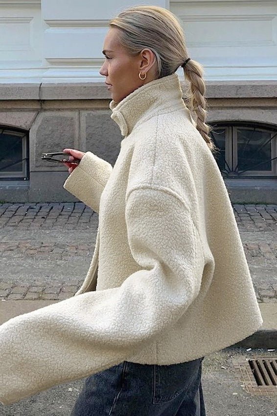 ZEYA - Lillian Stand Collar Cropped Coat