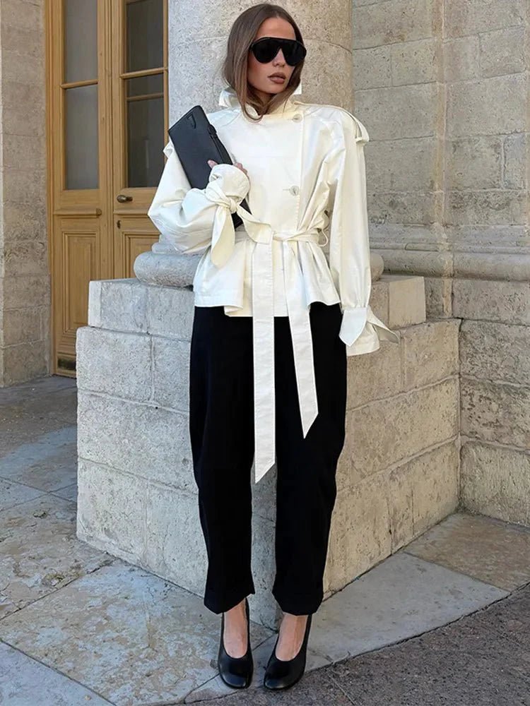 ZEYA - Linda Stand Collar Trench Coat