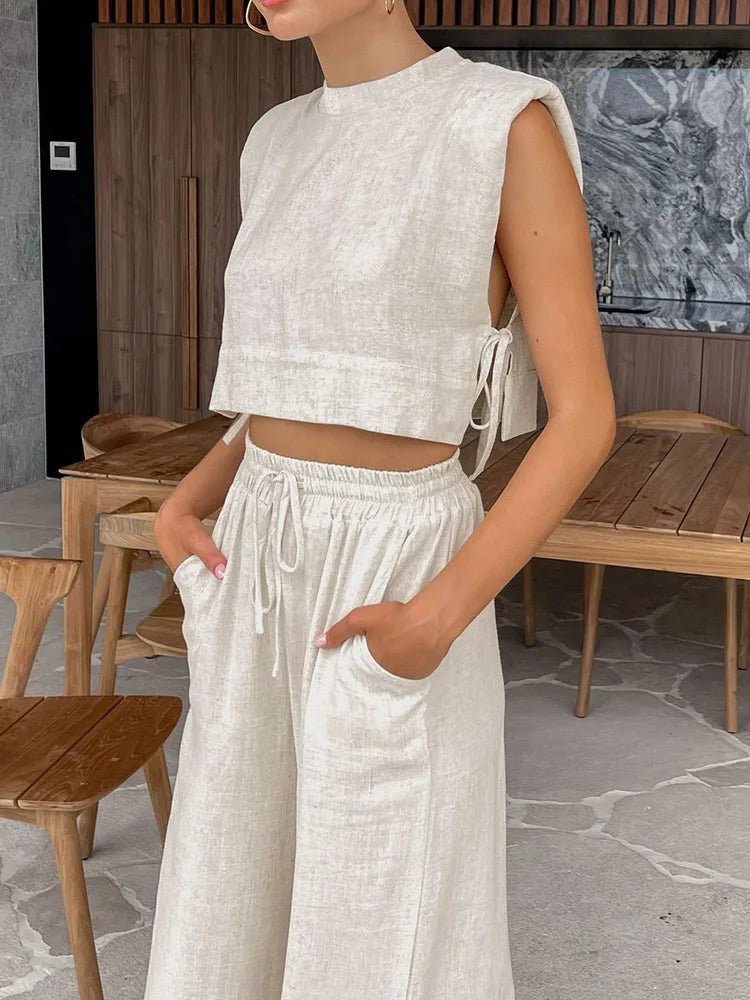 ZEYA - Lola Sleeveless Linen Pant Set