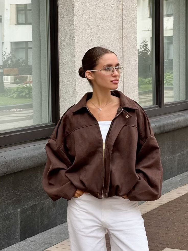 ZEYA - Lori Suede Bomber Jacket