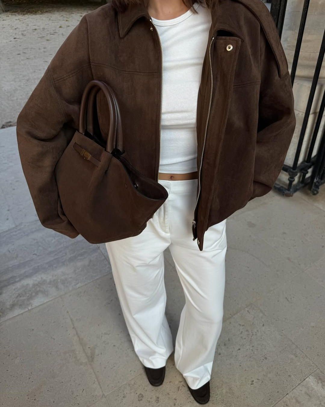ZEYA - Lori Suede Bomber Jacket