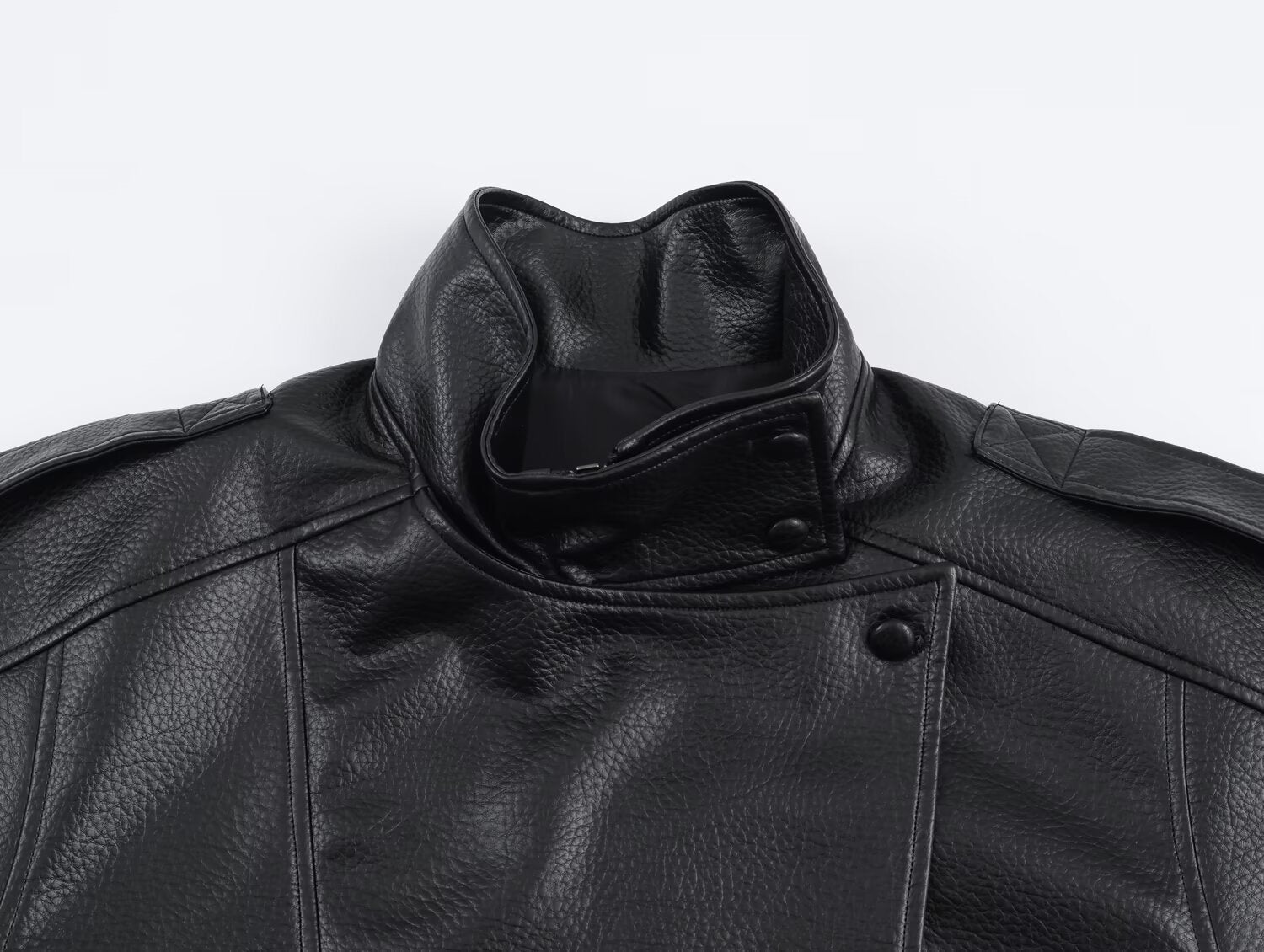 ZEYA - Lucille Asymmetrical Leather Jacket
