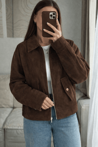Luna Jacke aus Kunstvelours