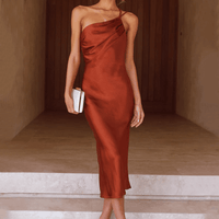 Robe midi Magnolia à une épaule