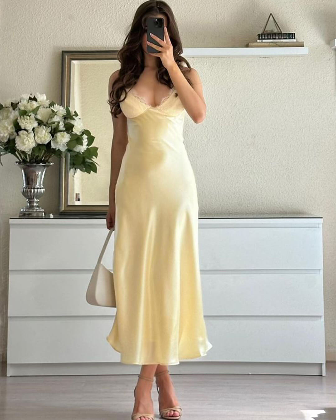 ZEYA - Marcella Backless Satin Midi Dress