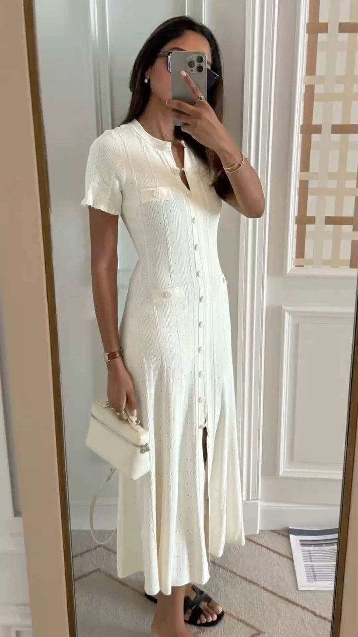ZEYA - Margot Button-Front Knit Midi Dress
