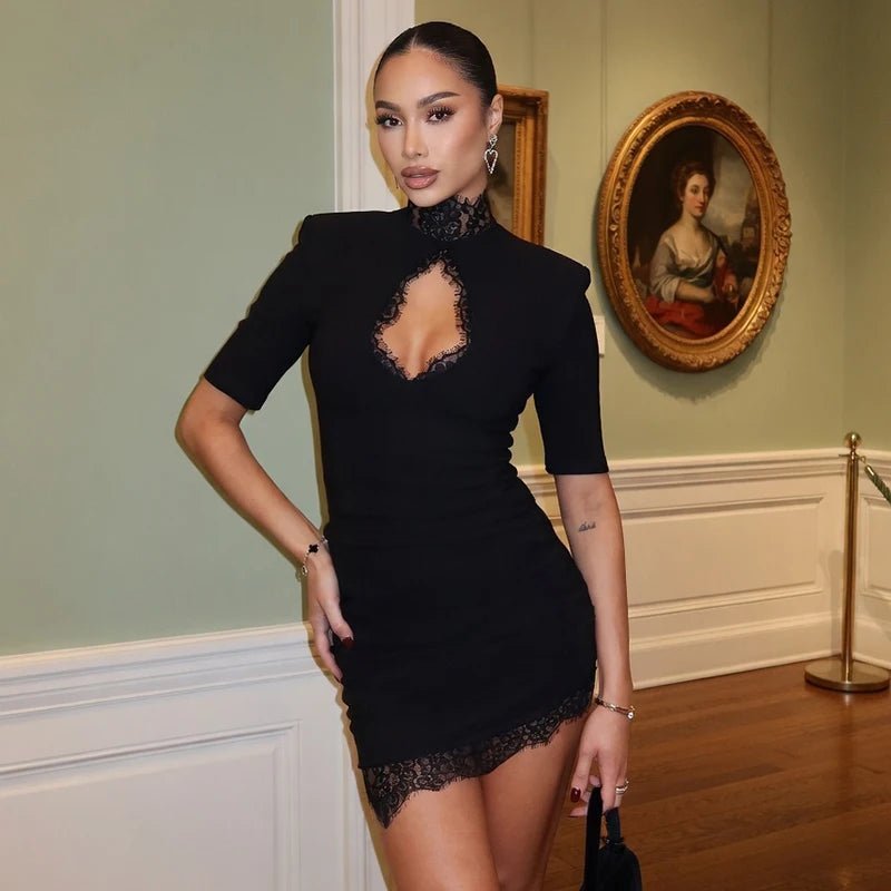 ZEYA - Maria Lace Cut-Out Bodycon Mini Dress