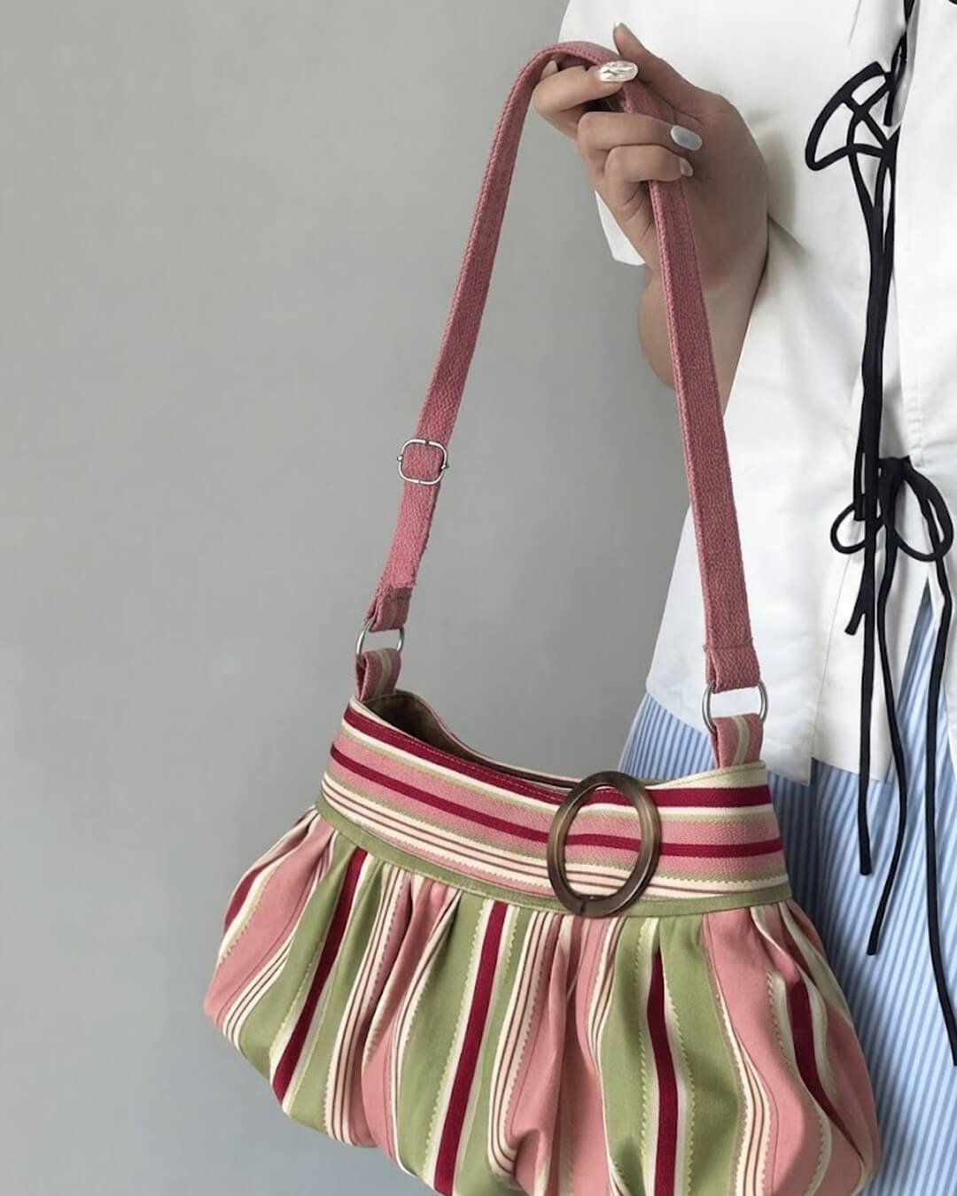 ZEYA - Maria Striped Shoulder Bag