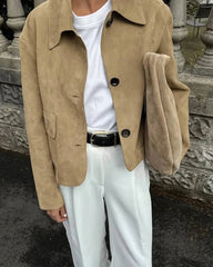 Melissa Suede Blazer Jacket