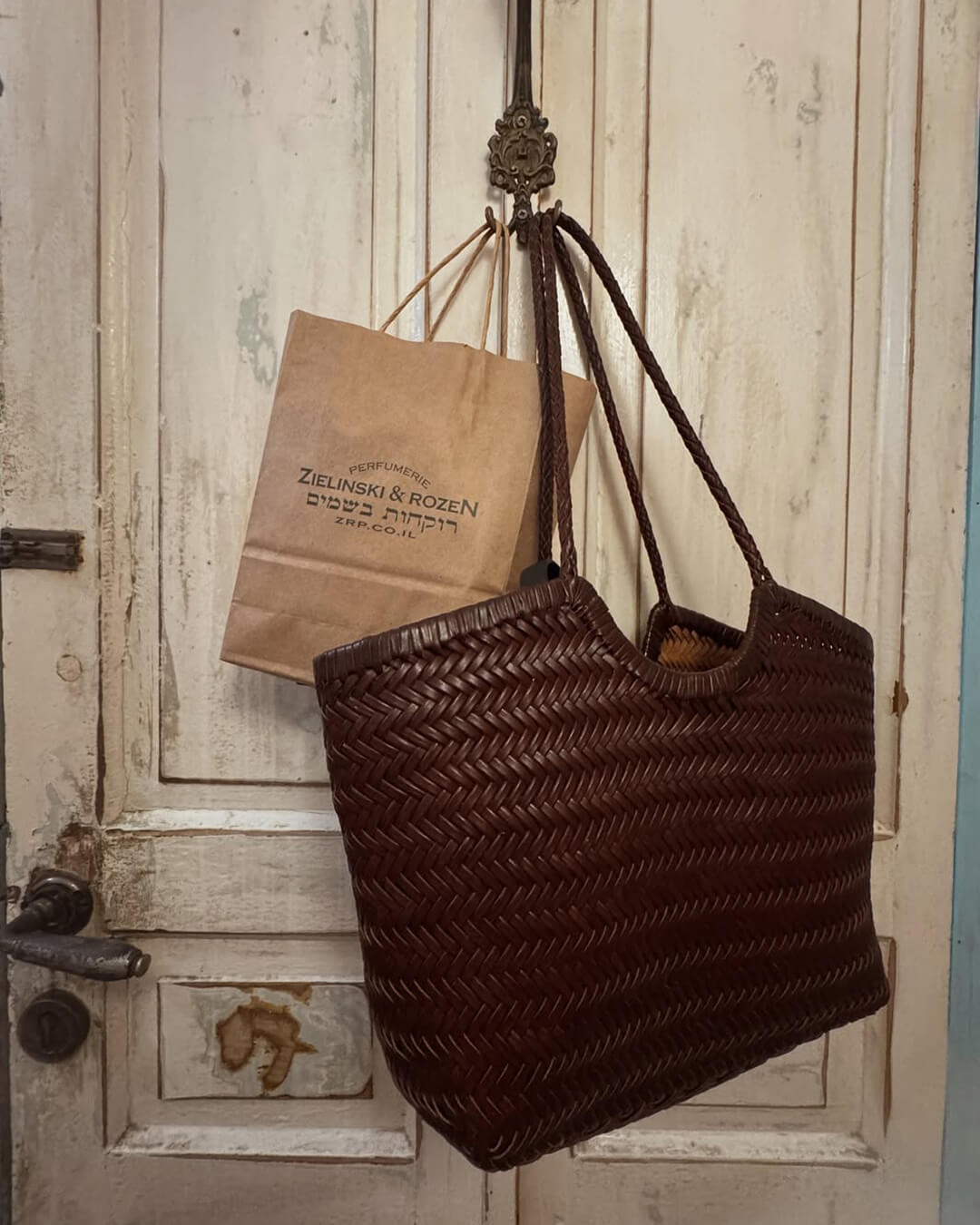 ZEYA - Mica Woven Faux Leather Bag