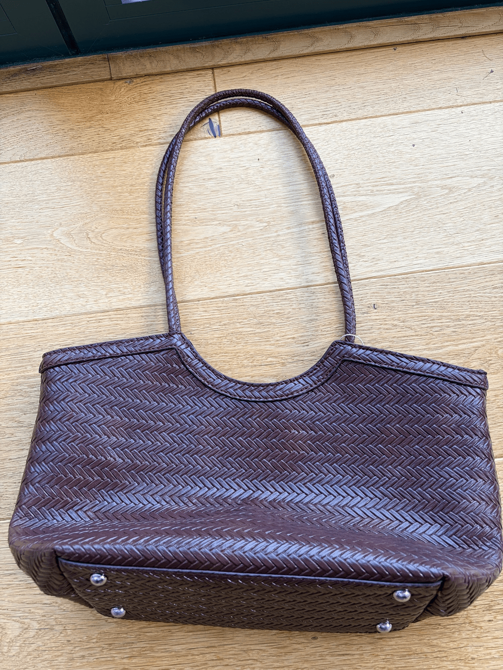 ZEYA - Mica Woven Faux Leather Bag
