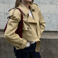 Mila Cropped Trenchjacke