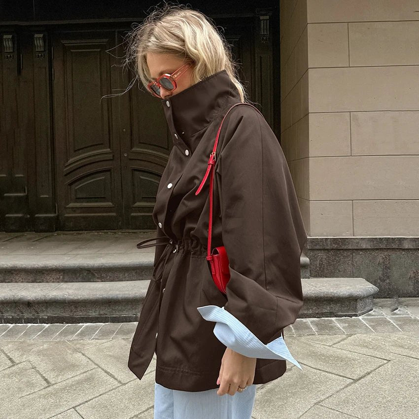 ZEYA - Miriam Contrast Collar Windbreaker Jacket