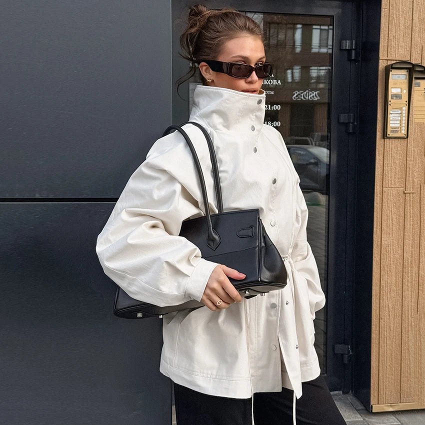 ZEYA - Miriam Contrast Collar Windbreaker Jacket