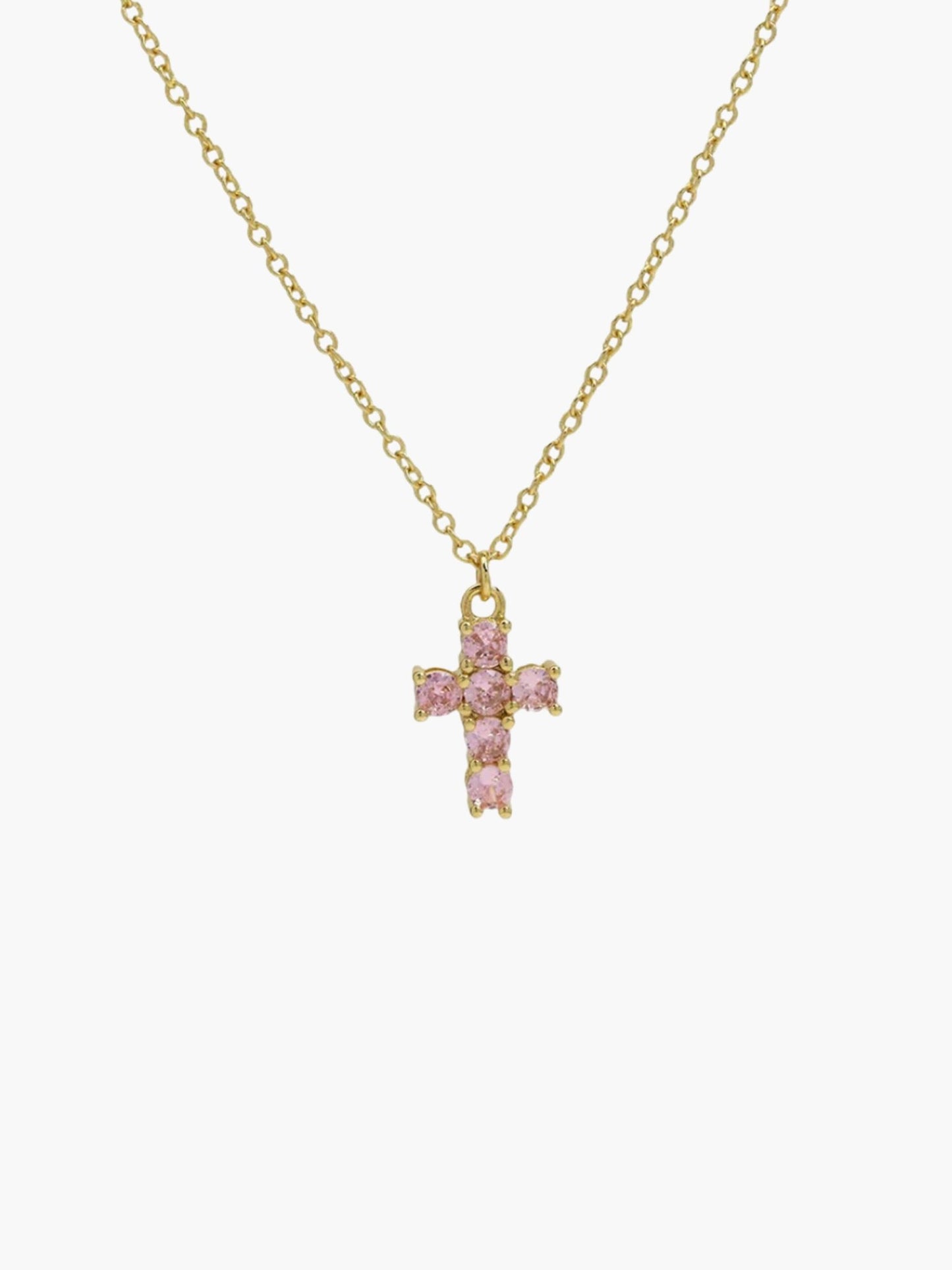 ZEYA - Miya Birthstone Necklace - Elegant Cross Pendant with Zircon for Women