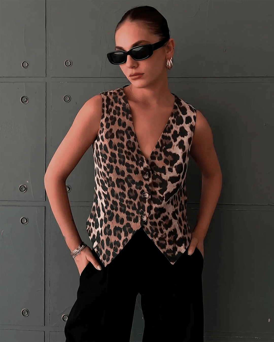 ZEYA - Monica Leopard Print Vest