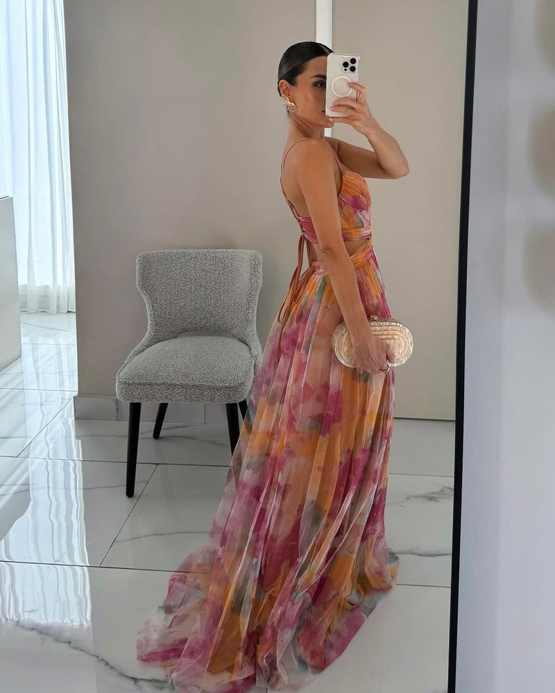 ZEYA - Naomi Floral Mesh Maxi Dress