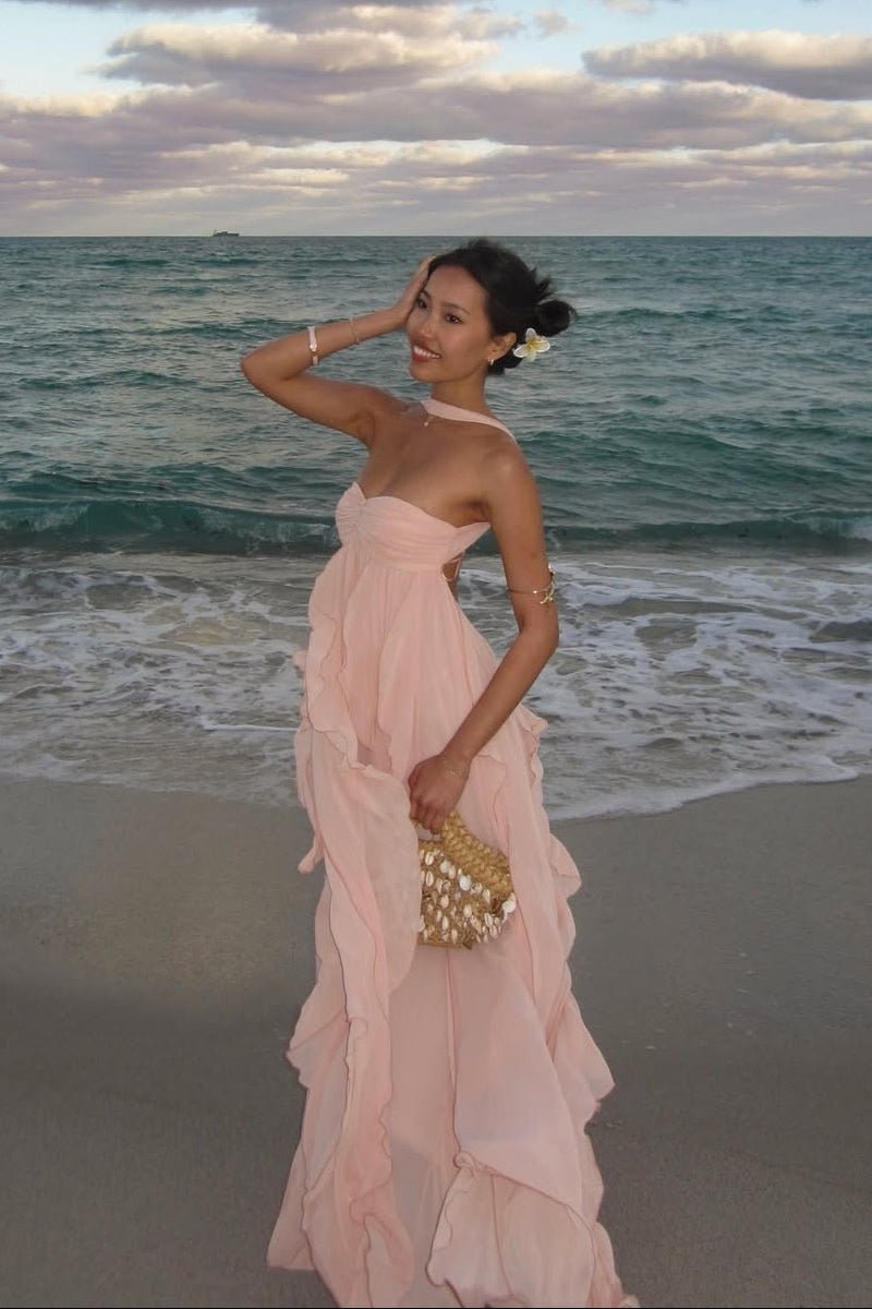 ZEYA - Nela Strapless Ruffled Maxi Dress