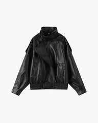 Nikka Kunstleder Stehkragenjacke