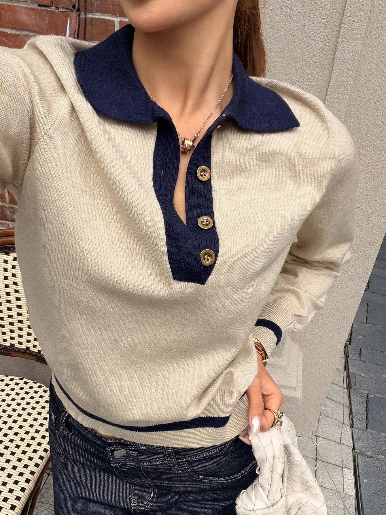 ZEYA - Nina Color Block Knit Polo