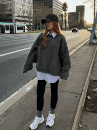 Maglione a coste Nora