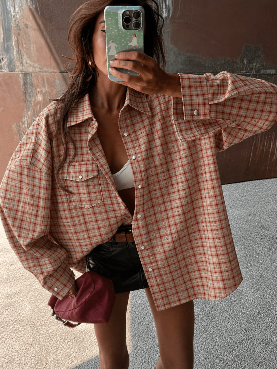 ZEYA - Olivia Oversized Plaid Shirt Blouse