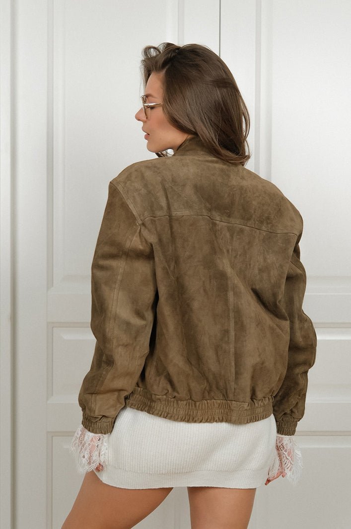 ZEYA - Olivia Vintage Khaki Suede Jacket