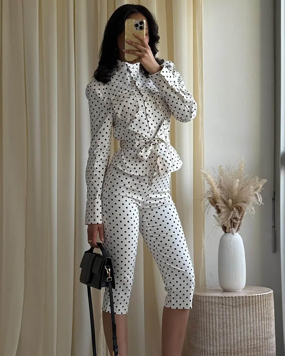 ZEYA - Paige Polka Dot Two - Piece Suit Set