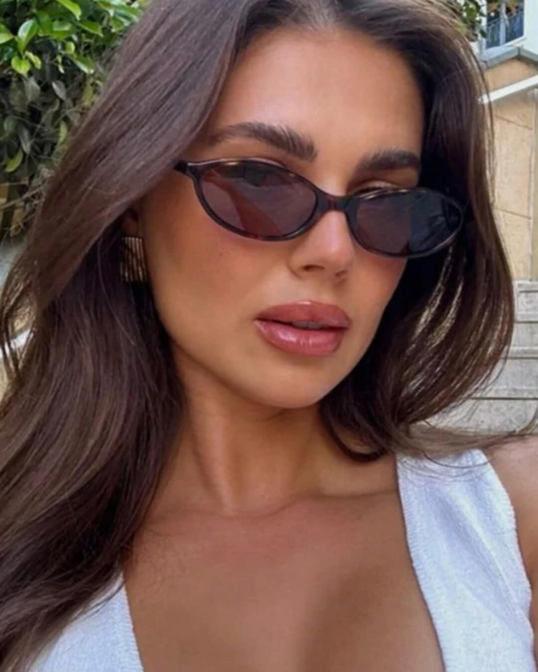 ZEYA - Petra Retro Oval Cat Eye Sunglasses