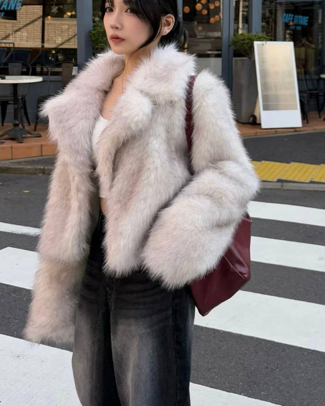 ZEYA - Quincy Cropped Faux Fur Jacket