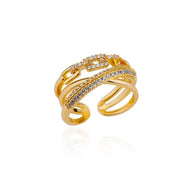 Anello regolabile Rachel con design a intreccio