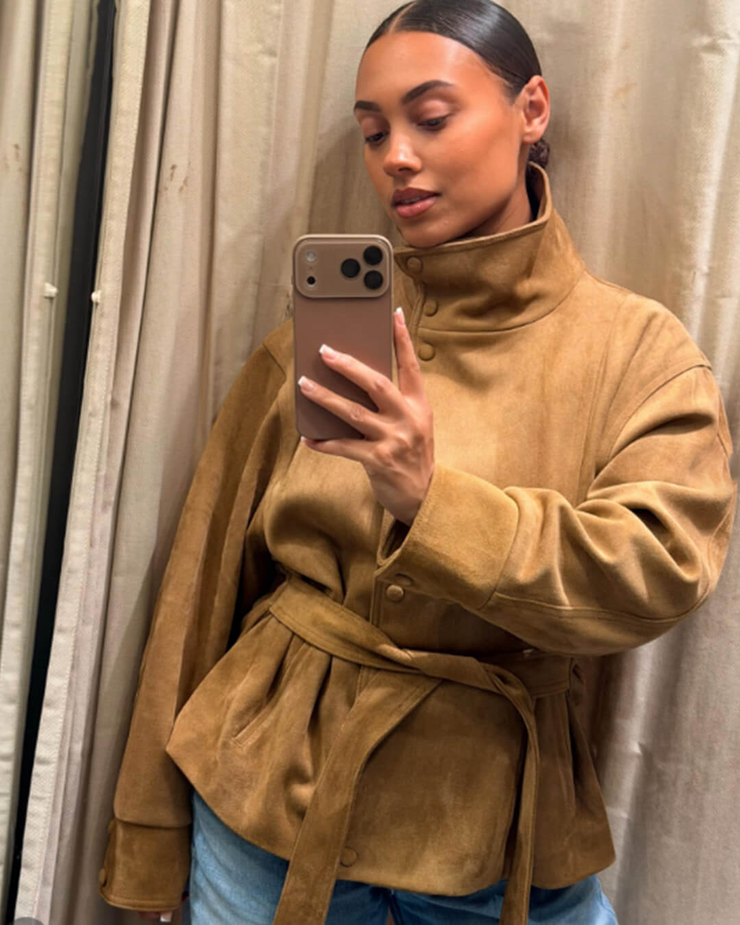 ZEYA - Rebecca Lace-Up Suede Jacket