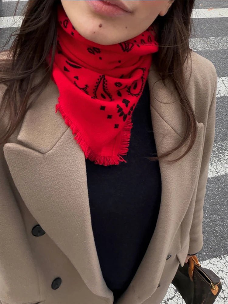 ZEYA - Reese Paisley Knitted Bandana Scarf