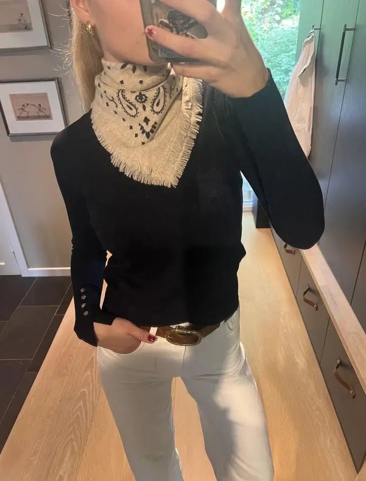 ZEYA - Reese Paisley Knitted Bandana Scarf