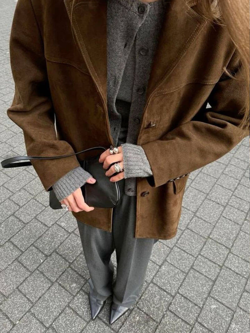 ZEYA - Reva Faux Suede Blazer