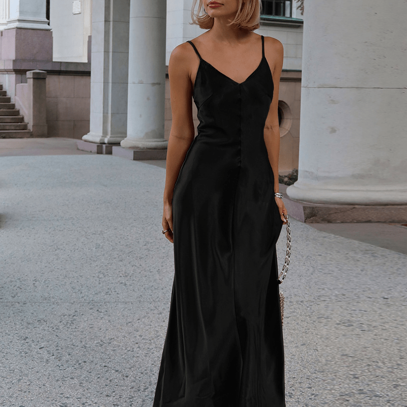 ZEYA - Rikka Satin Backless Maxi Dress