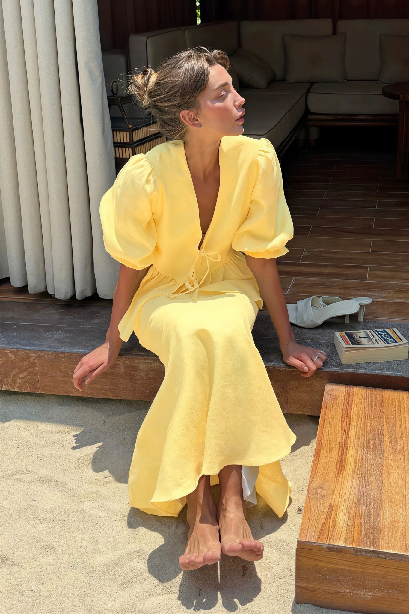 ZEYA - Rivka Tie - Front Ruffle Skirt Set